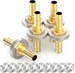 5pcs Brass Hose Barb Thru-bulk Bulkhead Fitting 1/4" To Hose, Straight. Fixed Price $17.63.