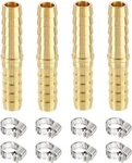 4pcs Brass Hose Barb To Adapter 5/16" X With 8pcs Stainless Steel .... Fixed Price $16.09.