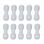10 Pack 1/4" Od Push Fit Straight Union Quick Connectors For Ro Water Systems. Fixed Price $15.97.