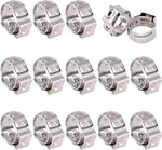 Swpeet 35pcs 12.8-15.3mm 304 Stainless Steel Single Ear Hose Clamps. Fixed Price $14.94.