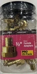 Apollo 1/2 In. Brass Pex-b Barb X Female Pipe Thread Adapter (25-pack). Fixed Price $28.00.