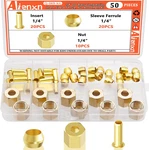 50pcs 1/4" Brass Compression Fittings Assortment Kit For Air, Fuel, Water, Oil L. Fixed Price $22.99.
