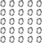 Qovydx 40pcs 10.3mm-12.8mm Single Ear Hose Clamps 304 Stainless Steel Pex Cinch. Fixed Price $15.97.