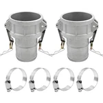 2pcs Type C Aluminum Global Cam And Groove Hose Fitting C-300 3" With .... Fixed Price $43.58.