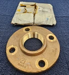 Sa Lf C89833 2-1/2" Brass Threaded Floor Flange 150# B16 4 Bolt Hole. Fixed Price $120.07.