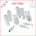 Hootsum Lincoln L-style Air Hose Fittings, 1/4 In. Steel Male And Female Coupler. Fixed Price $37.22.