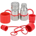 Ancimoon 3/4 Npt Skid Steer Hydraulic Couplers, Bobcat Flat Face Quick Conn.... Fixed Price $69.80.