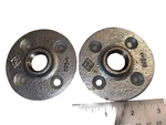 2x Galvanized Floor Flanges 3" Diameter For .5 Inch Pipe Iron Stz Two New. Fixed Price $6.99.