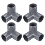 Uxcell 1" Id 3 Way Elbow Pipe Fittings Upvc, Gray, 4 Pack Joint Coupling Adapter. Fixed Price $10.18.