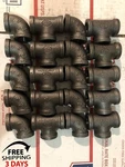1/2"black Malleable Iron Pipe Threaded(10) Elbows And(10) Tees,fittings Plumbing. Fixed Price $35.00.