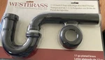 Westbrass R400-1-62 1-1/2" P-trap With High Box Flange, Matte Black 1 Pack. Fixed Price $49.00.
