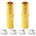 Metaland Brass 5/16" Hose Barb Splicer Mender Euqal Barbed Coupler Round Unio.... Fixed Price $10.39.