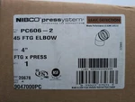 Nibco Pc606-2 45 Degree Ftg X Press Adapter Elbow 9047000pc. Fixed Price $174.87.