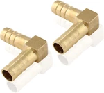 Zorfeter 2-pack Brass Hose Barb Fittings 3/8" X 90 Elbow Connector. Fixed Price $9.91.