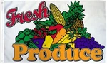 Fresh Produce Flag 3x5ft Banner Sign Farmer's Market Here 100d. Fixed Price $11.88.