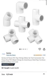 42 Pieces Pvc Pipe Fittings Elbow Set Tent Connection Tee Heavy Duty F. Fixed Price $29.99.