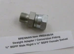 Brennan 9024-04-04 1/4" Bspp Straight Conversion Adapter (1/4-19 Male X Female). Fixed Price $7.25.