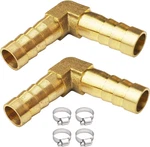 2pcs 3/8" Brass Hose Barb Fitting 90 Degree Elbow Barbed Splicer Mender Union Fi. Fixed Price $18.65.