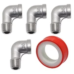 Gdfymi 90 Degree Stainless Steel Street Elbow, 1/4 Female X Male, Silver. Fixed Price $16.99.
