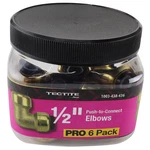 Apollo Fsbe126jr 1/2 In. Brass Push-to-connect 90-degree Elbow Jar (6-pack), 6pk. Fixed Price $34.29.