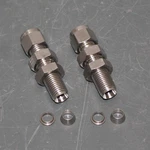 Partial - (2) Parker Bulkhead Union 4bc4-316, 1/4" Tube Od Compression, 316 Ss. Fixed Price $29.95.