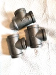 Lot Of 3 3/4"inch Indonesia Malleable Reducing Pipe Threaded Tee Fitting Tsp. Fixed Price $20.99.