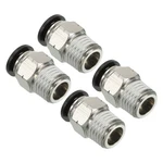 4 Pcs Pneumatic Push To Connect Air Fittings 8mm X 1/4" Npt Male Thread Silver. Fixed Price $14.64.