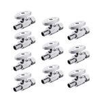 (pack Of 10) Efield 1/4 Turn Straight Stop Valve 3/8" Od Compression X 1/2" C.... Fixed Price $34.64.