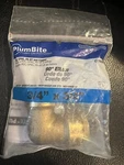Jones Stephens C77426lf 3/4" Plumbite Push On 90 Degrees Elbow - Brass. Fixed Price $6.48.