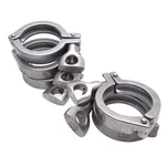 Lot Of 5 Tri-clover 211054 Stainless Steel Clamp Sanitary Fitting, Size 2in. Fixed Price $54.00.
