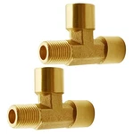 Joywayus 1/8 Npt Threaded Brass Pipe Fitting Tee T 3 Way Inch,. Fixed Price $14.76.