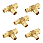 Efield 5 Pcs 3/4"x1/2"x1/2" Pex Reducing Tee Brass Crimp Fittings, Lead Free. Fixed Price $14.58.