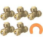5 Pack Xfitting 1/2" Push Fit Tee W. 1 Disconnect Clip, To Connect. Fixed Price $24.99.