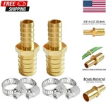 Uenede 2pcs Brass 3/8" To 1/2" Od Barb Reducer Barbed Hose 3/8"-1/2",. Fixed Price $15.98.