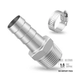 304 Stainless Steel Hose Barb Fitting Connector-/4" Npt1-1/4" X 1-1/4"barb 1. Fixed Price $22.51.