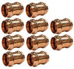 (10pcs) Ez-fluid 1/2 Copper Press Coupling With Stop, 0.5 Inch,. Fixed Price $47.99.
