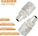 Gasher 12pcs 1/2-inch Male Industrial Coupler,1/4 Basic Flow Quick Connect Air C. Fixed Price $49.99.