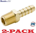 2-pack! 3/8" Hose Barb X Npt Male Brass Straight Fitting 125-6c Mettleair. Fixed Price $13.22.
