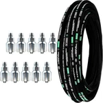 Haichy 1/4" X 50ft Smooth Rubber Hydraulic Hose With 10pcs Npt Fittings. Fixed Price $132.14.