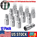 12-pack 1/2" Hose X Nptf Male Pipe Thread Hydraulic End Crimp Fittings. Fixed Price $46.99.