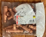 New 10pk Viega 77392 Copper 3/4" X 1/2" Propress Tee C Free Sh.. Fixed Price $62.62.
