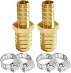 2pcs Brass 1/2" To 3/4" Od Barb Reducer Barbed Hose Fittings 1/2-3/4,. Fixed Price $19.54.