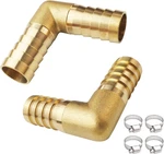 Jenswill 2pcs 3/4" Brass Hose Barb Fitting 90 Degree Elbow Barbed Splicer Mender. Fixed Price $16.88.