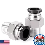 Tailonz Pneumatic 1/4" Tube Od X 1/8" Npt Male Straight Push-to-connect Fitting. Fixed Price $13.00.