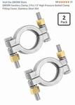 2 Pack 1.5" Sanitary Clamp High Pressure Tri Clover Stainless Steel 304. Fixed Price $13.99.