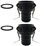 Polypropylene Type C Cam Groove Fitting Female 1" C-100 Camlock With Black. Fixed Price $19.38.