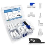Water Tube Fittings Kit, 1/4" Od Quick Connect Push To For R.... Fixed Price $23.44.