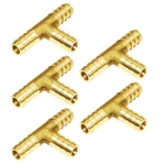 Joywayus Brass 1/4" Barb Tee Fittings Tshaped 3 Ways Union Hose Pipe Fit.... Fixed Price $17.24.