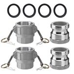 Sparkwhiz 2 Pcs Aluminum Camlock (2" Part D) Cam & Groove Hose Fittings+2 Al. Fixed Price $37.96.