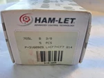 Qty Five (5) Ham-let 765lb3/8, Let-lok Brass Union Elbow. Fixed Price $44.99.